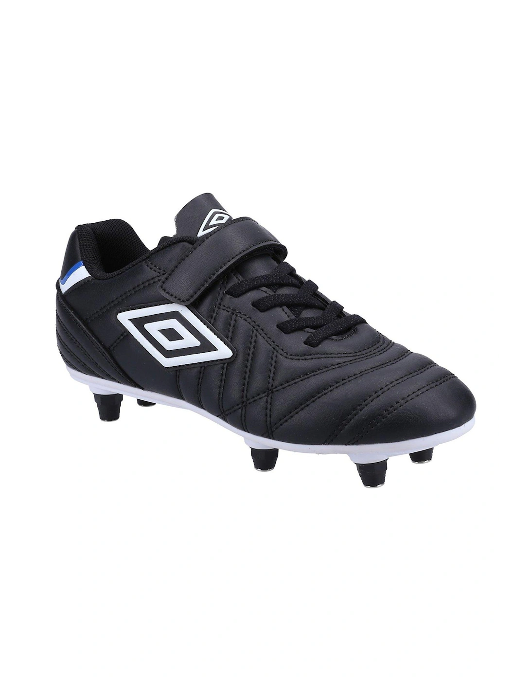 Junior Speciali Liga Soft Ground Velcro Football Boot - Black