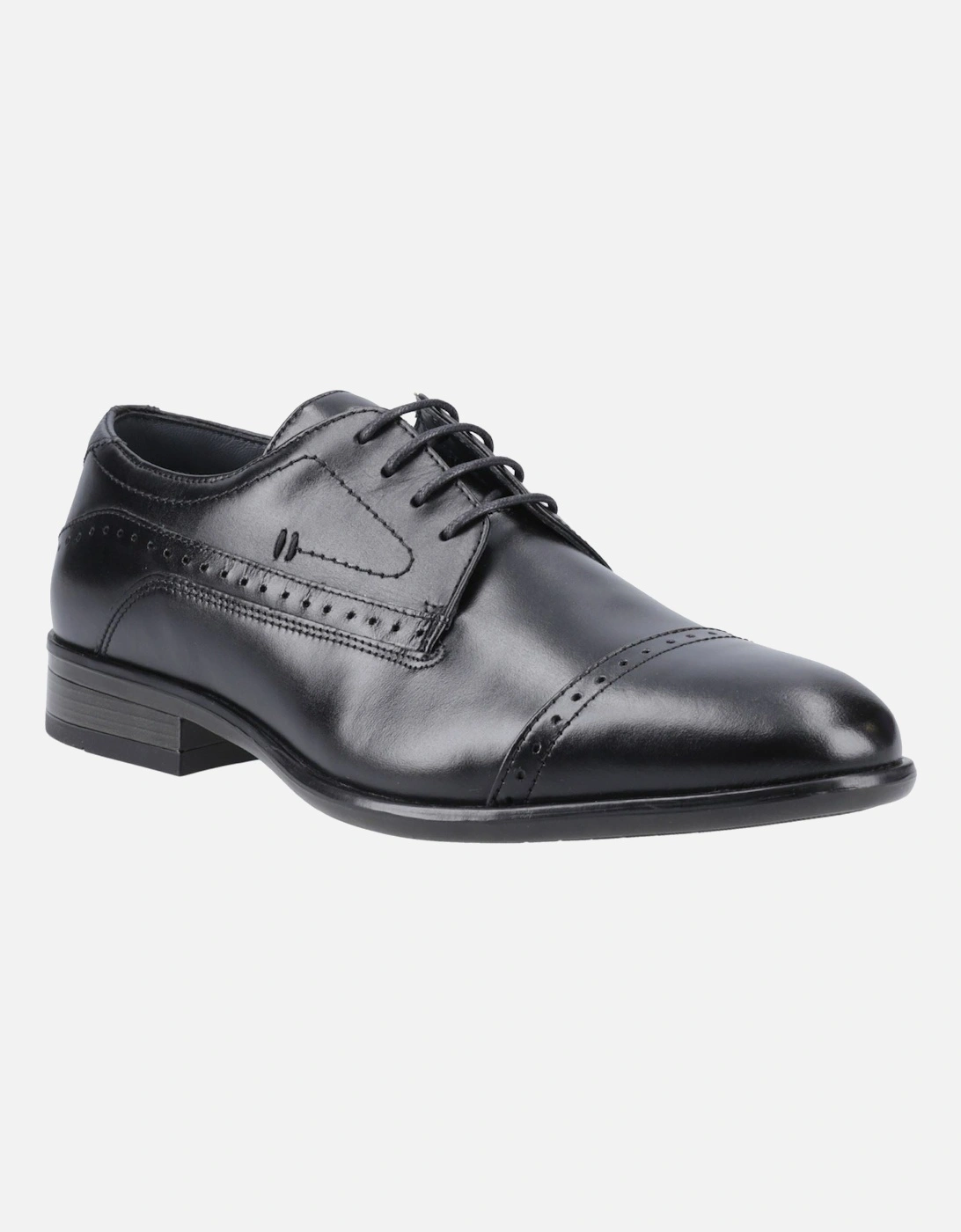 Ralph Leather Men's Black Oxford Shoes, 6 of 5