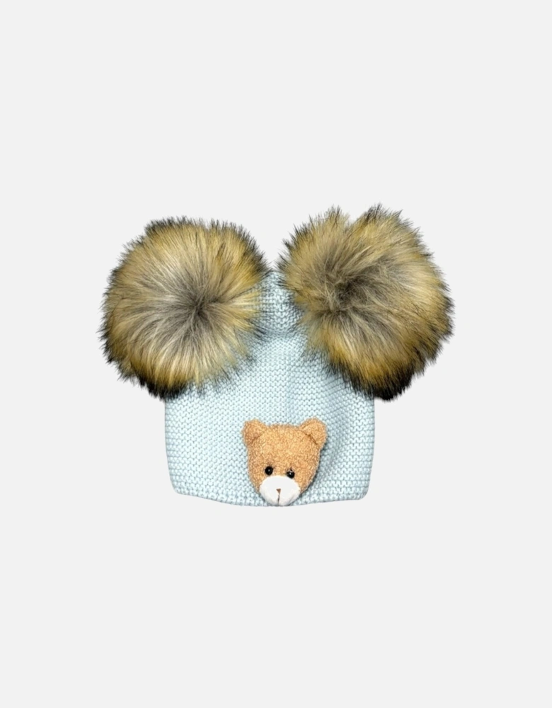 Blue Faux Fur Teddy Hat