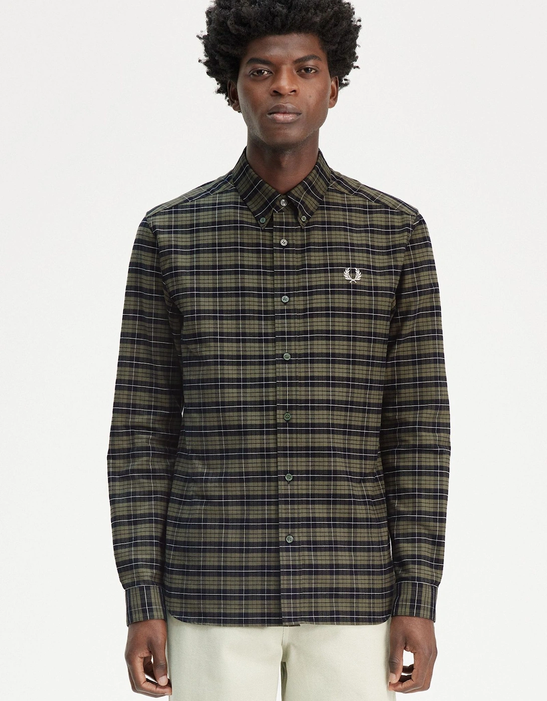 M8714 Brushed Cotton Oxford Shirt Laurel Wreath Green