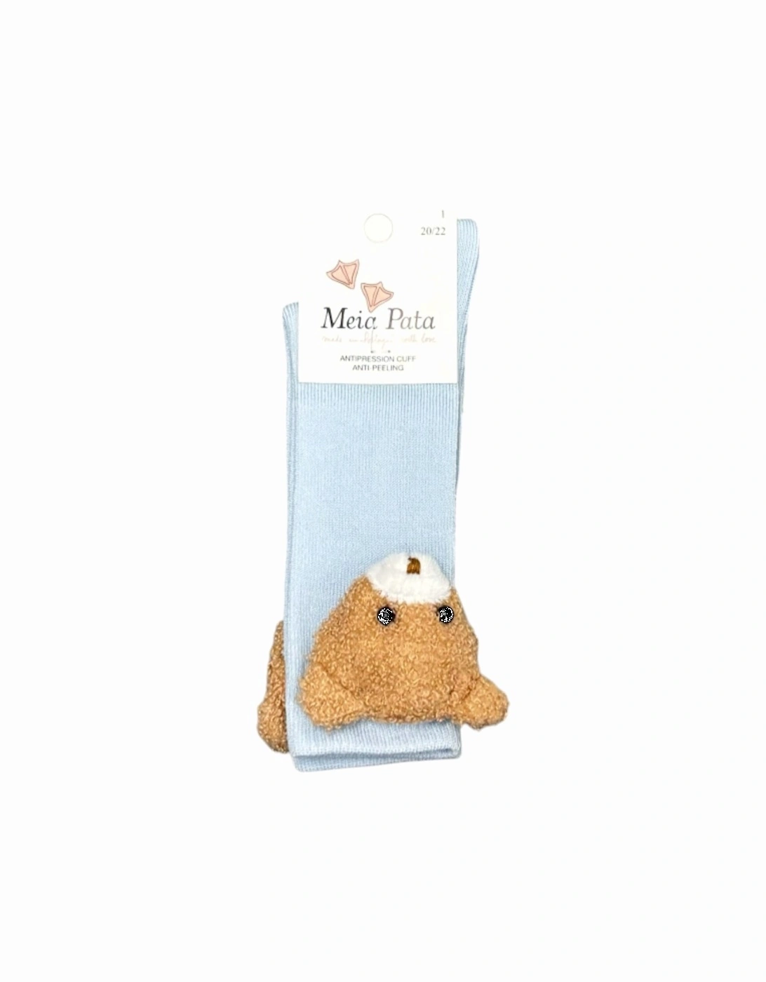 Meia Pata Boy's Blue Teddy Knee Socks - Size: 2 / eur 23-25