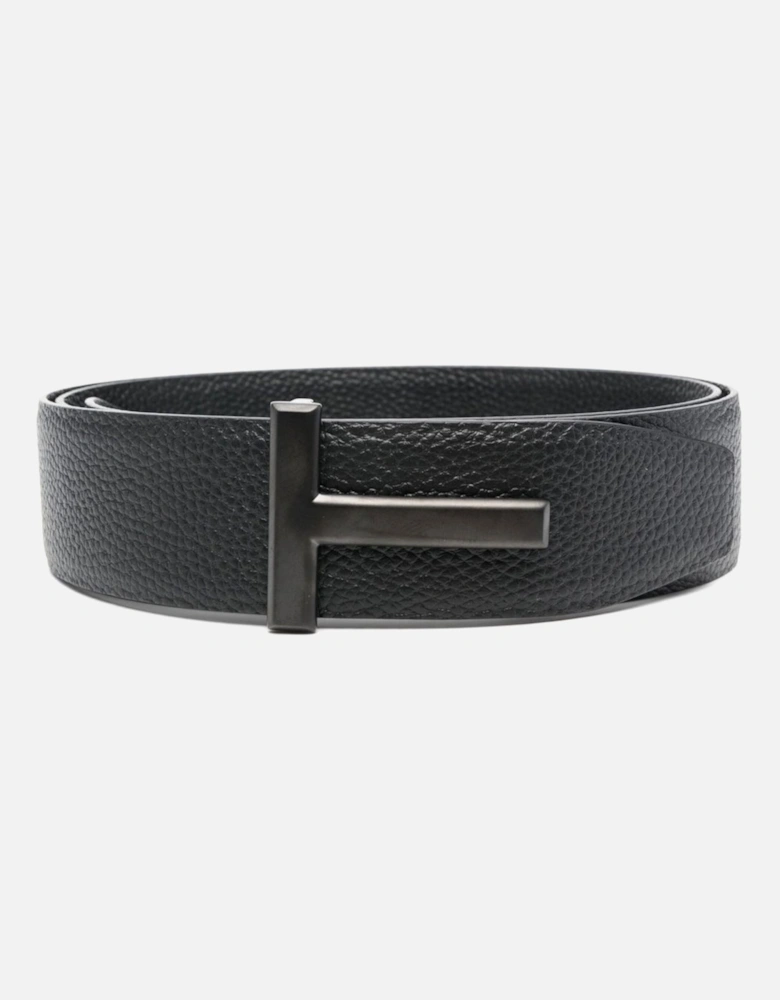 Reversible Leather T Belt 40MM Black