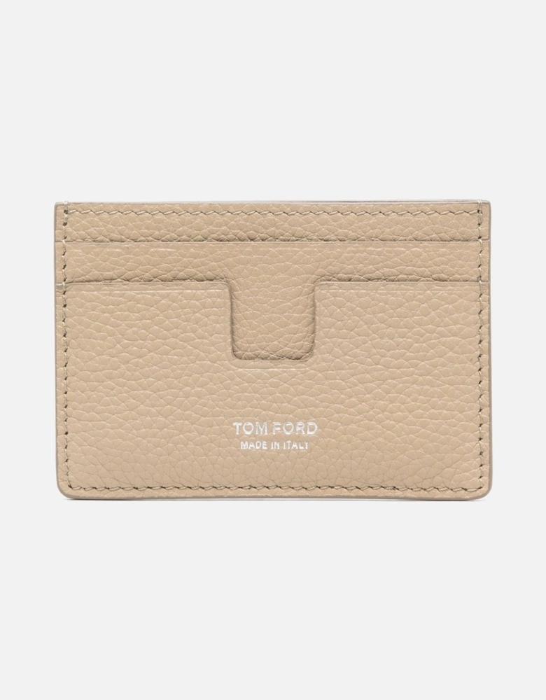 Soft Grain T Line Card Holder Beige