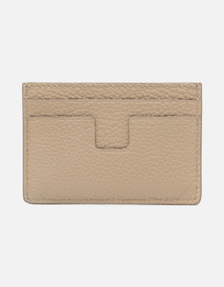 Soft Grain T Line Card Holder Beige