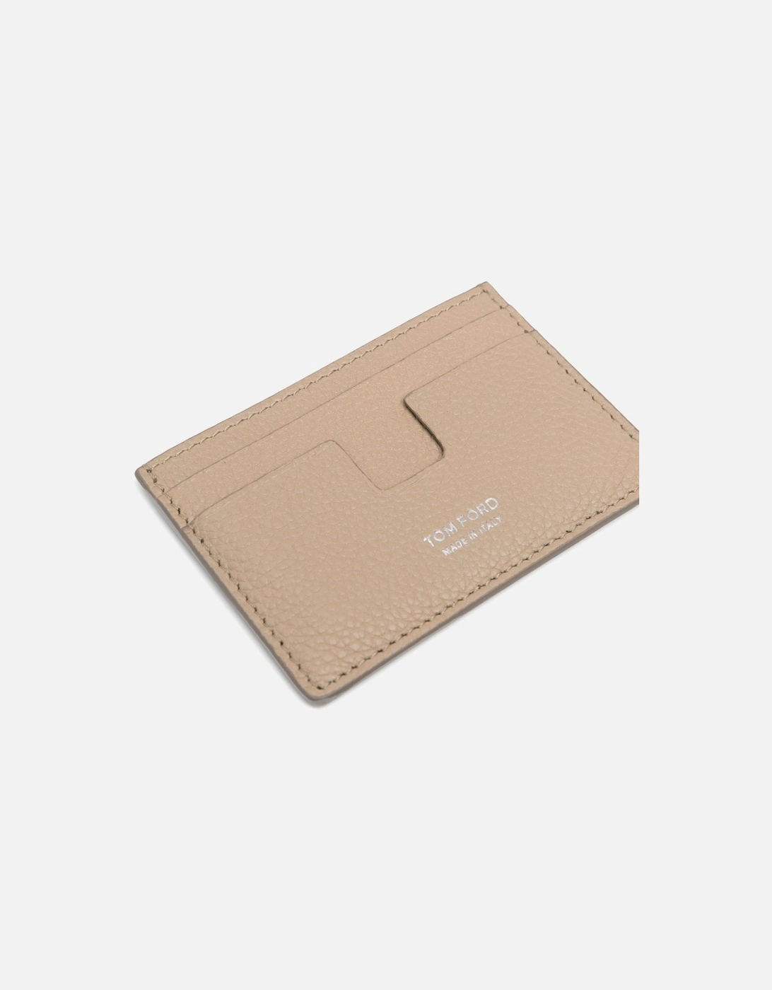 Soft Grain T Line Card Holder Beige