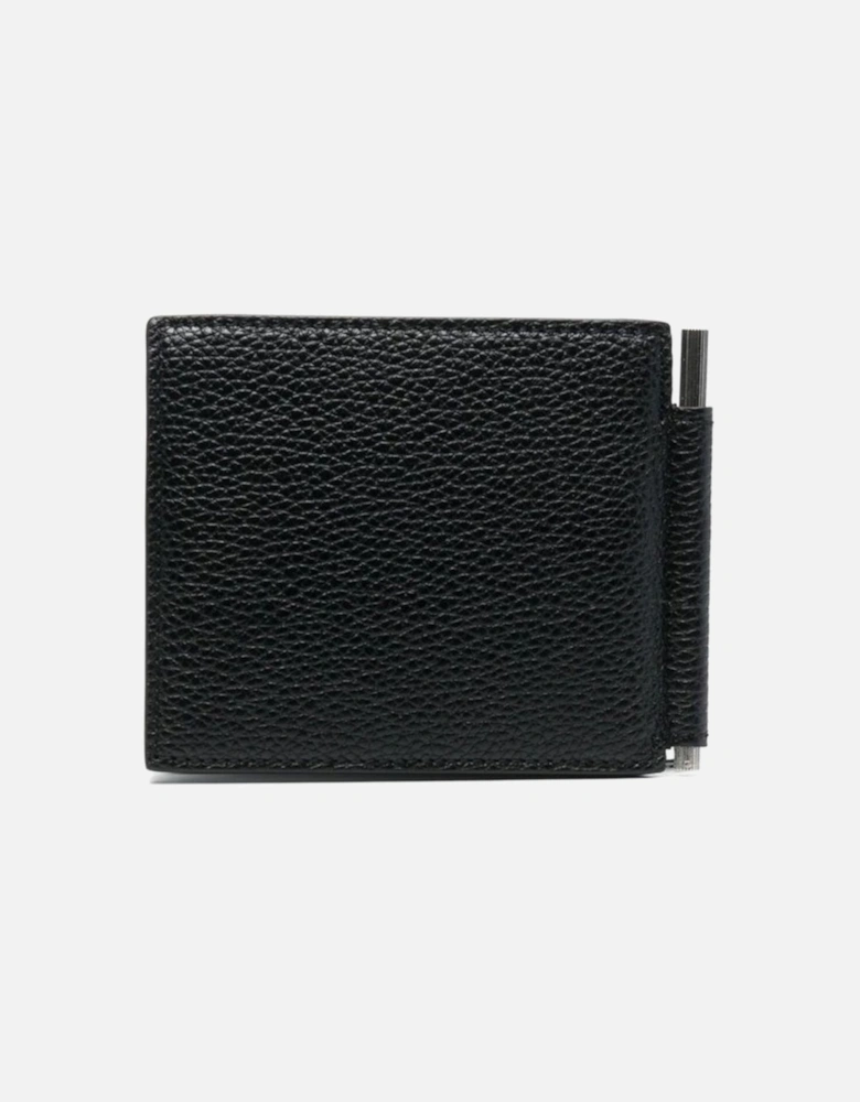 Soft Grain T Line Money Clip Wallet Black