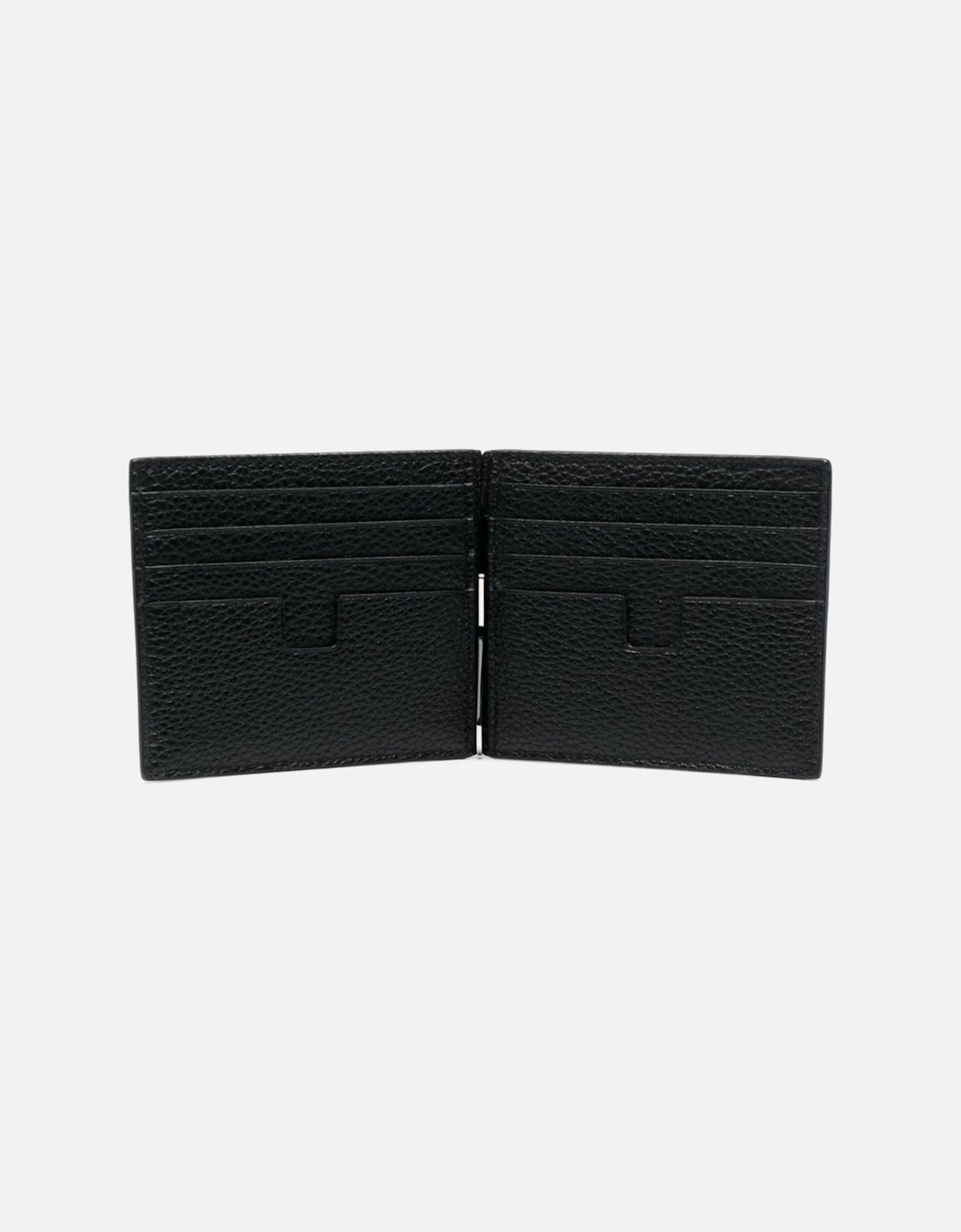 Soft Grain T Line Money Clip Wallet Black