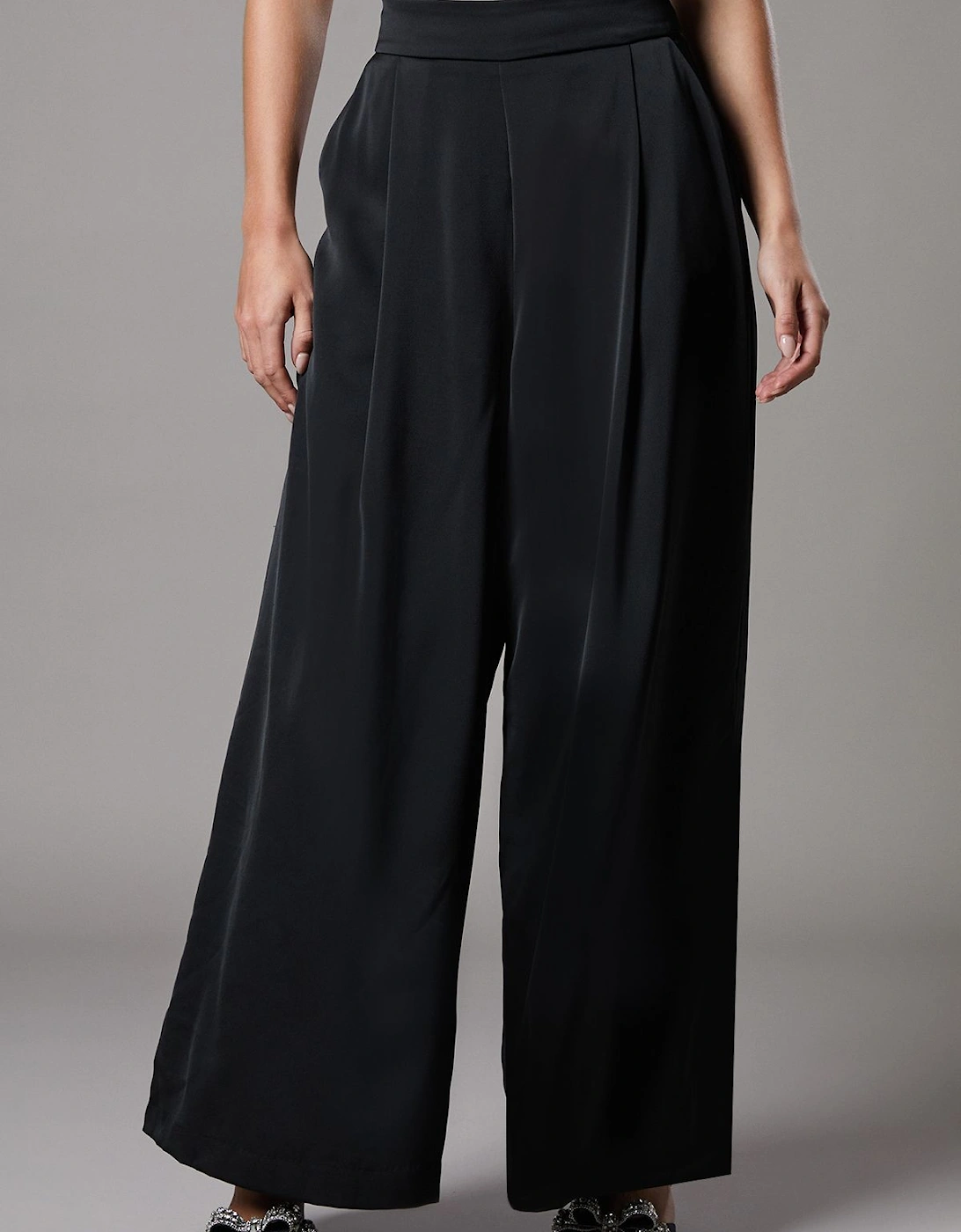 Petite Satin Wide Leg Trouser, 5 of 4