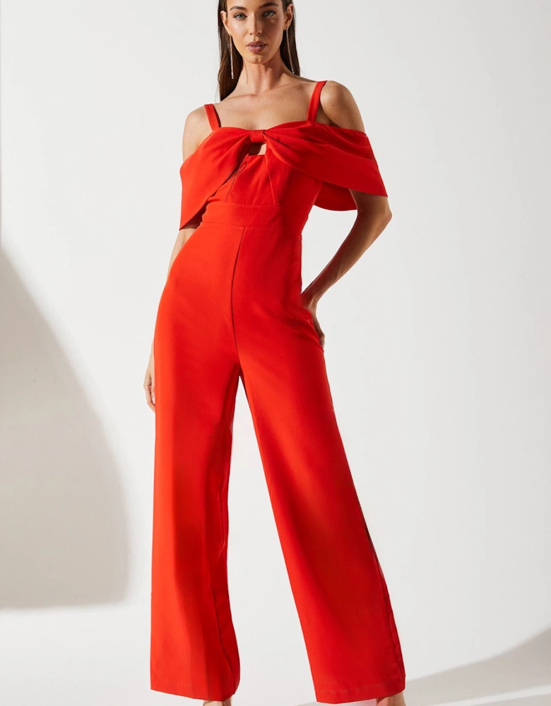 Bow Off The Shoulder Jumpsuit