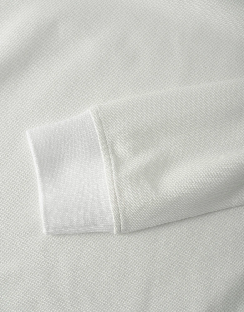 Classic Orb Long Sleeved Polo White