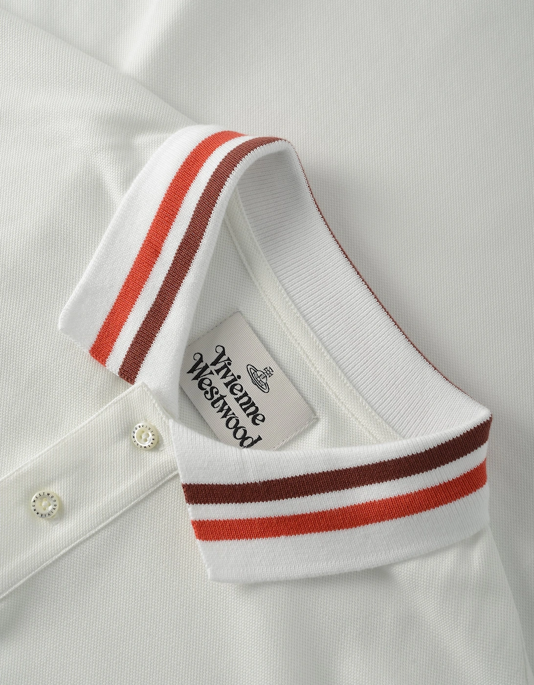 Classic Orb Long Sleeved Polo White