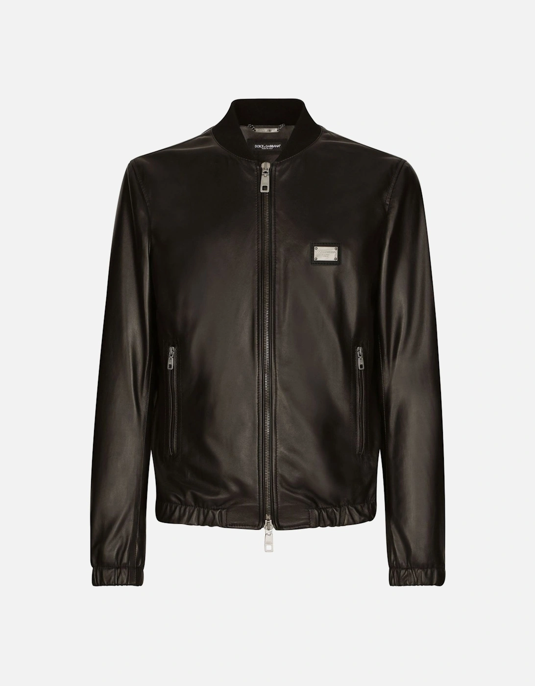 Plaque Leather Jackets Black, 6 of 5