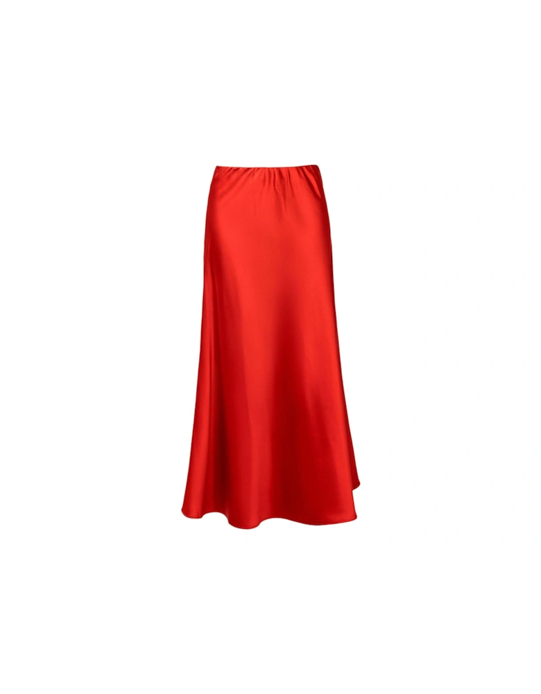 Satin Skirt - Orange