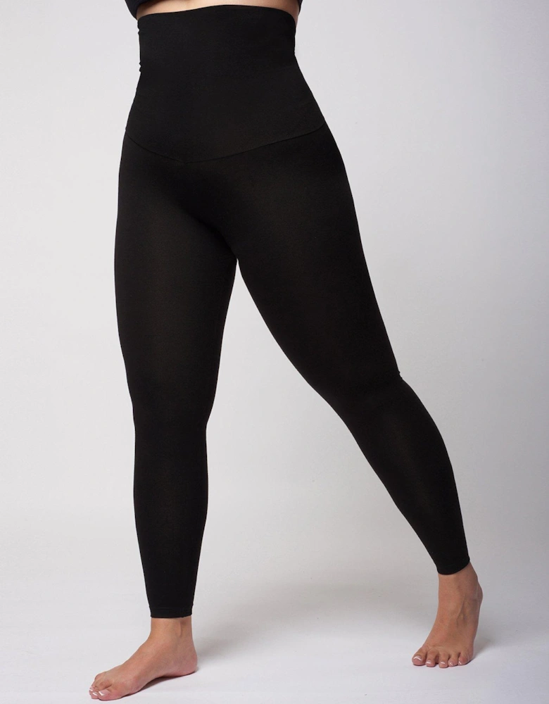 Tlc Sport High Tummy Control Extra Strong Compression Full Length Leggings - Black