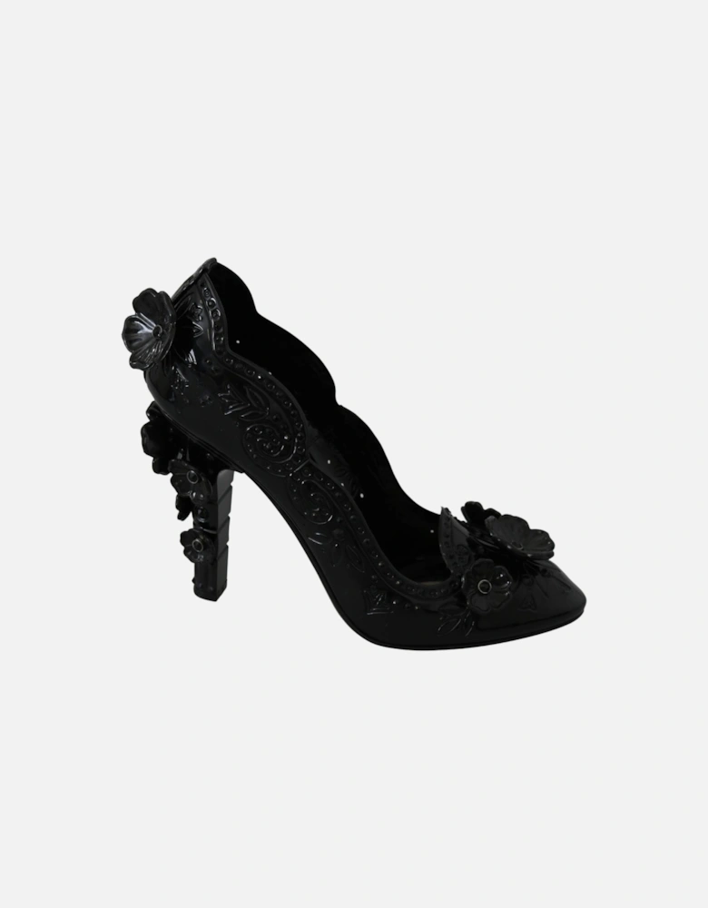 Floral Embellished PumpsHigh Heel Women - Black