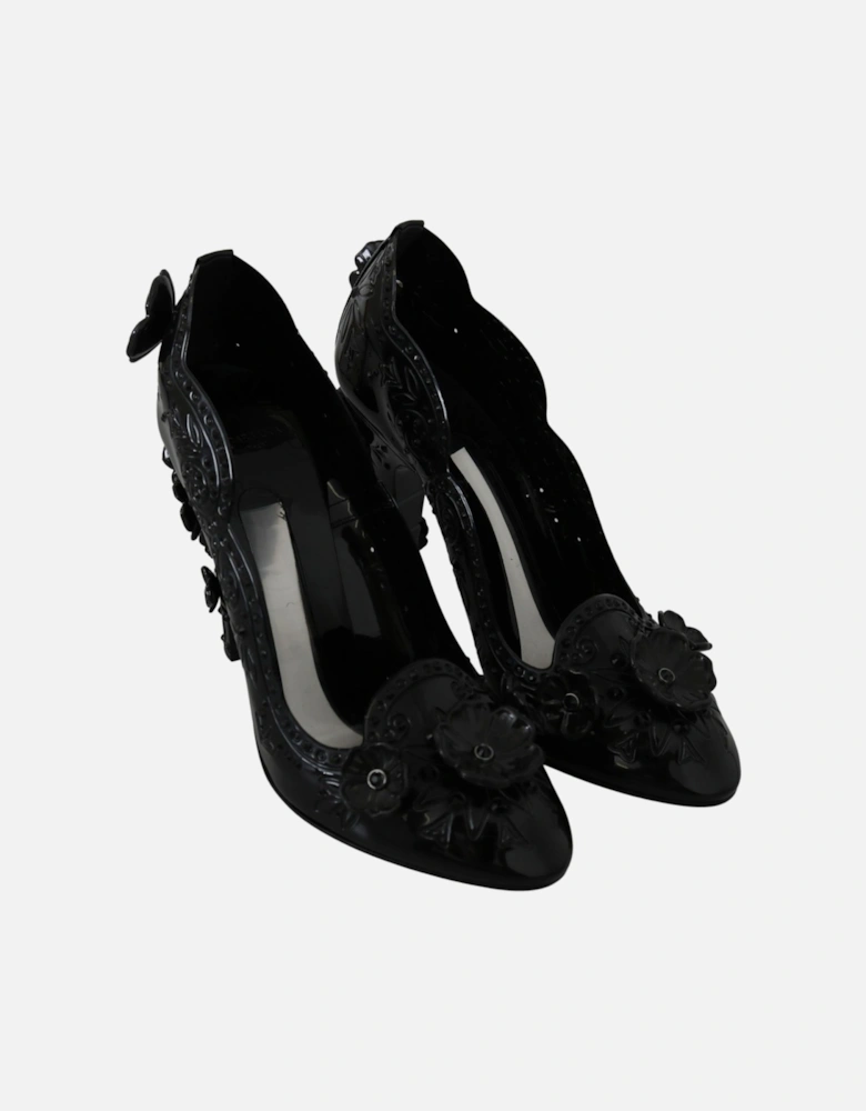 Floral Embellished PumpsHigh Heel Women - Black