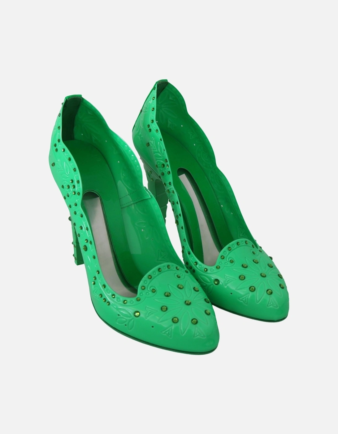 Dolce Gabbana Embellished Green Pumps High Heel Women