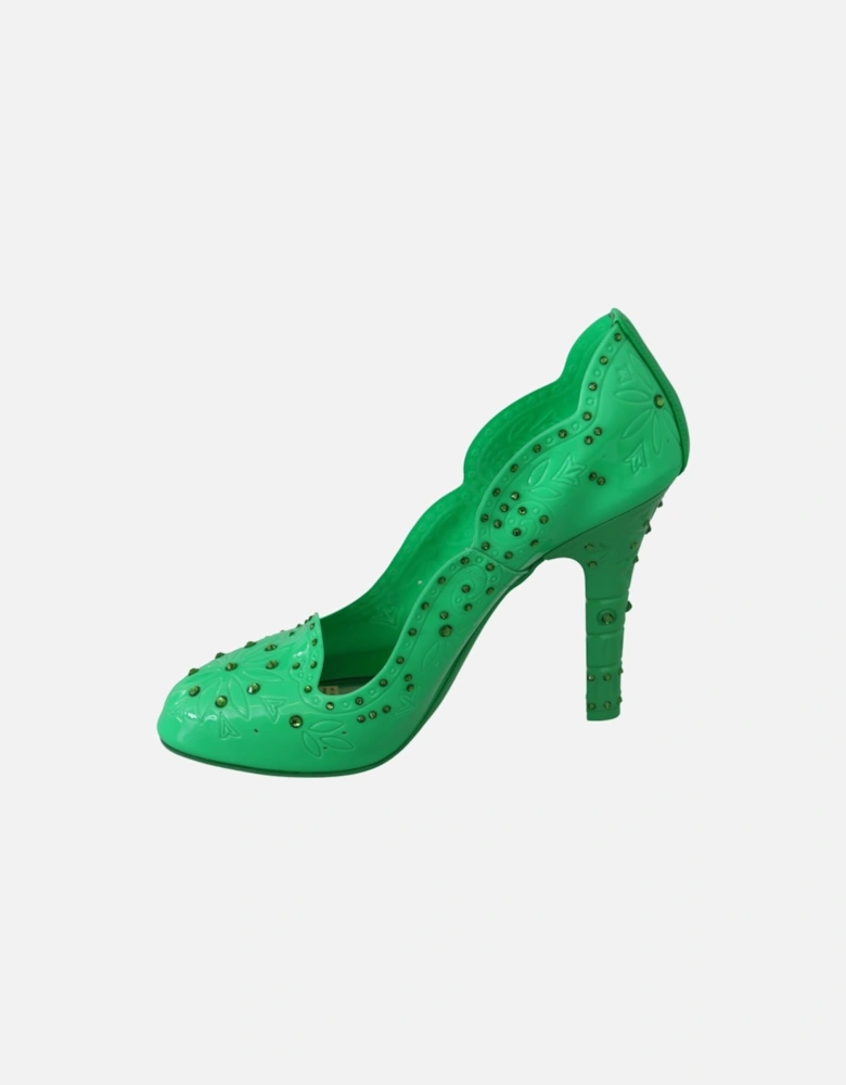 Dolce Gabbana Embellished Green Pumps High Heel Women