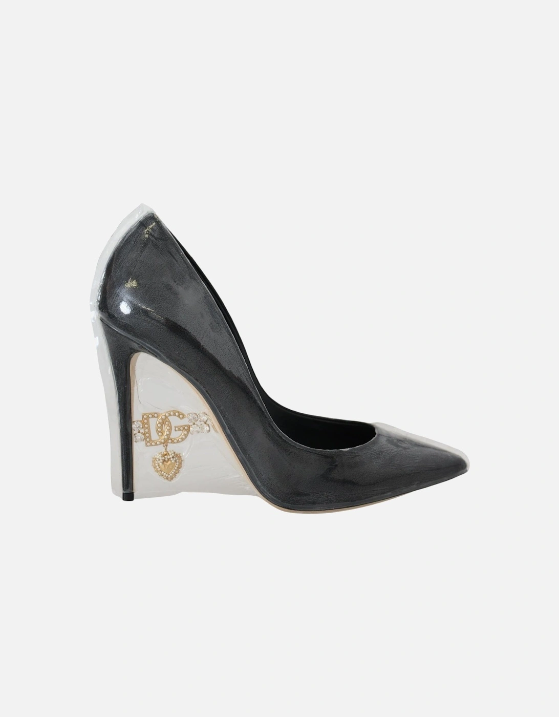 Dolce Gabbana Pumps Heels Black Leather Women, 7 of 6