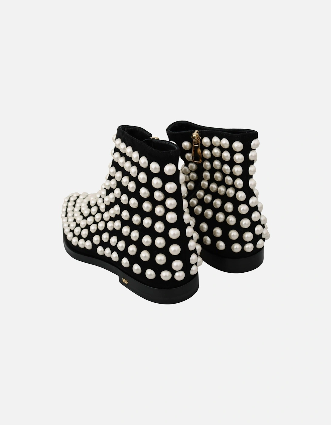 Pearl Embellished Ankle Boots LA7217 Women - Black