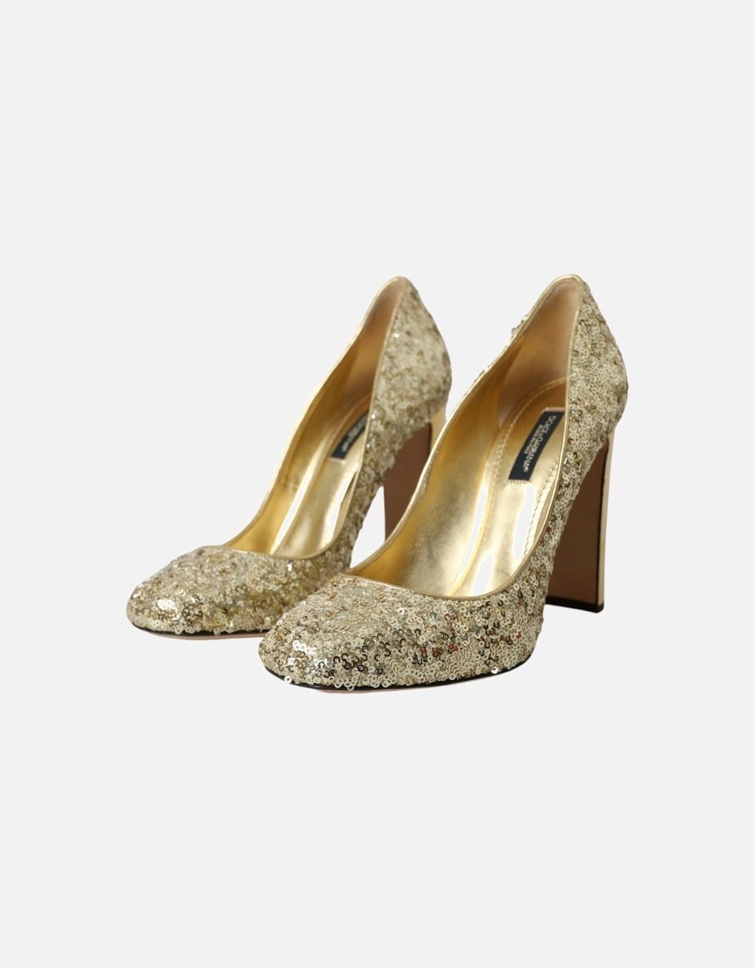 Sequin Crystal Embellished Heels Pumps Women - Gold