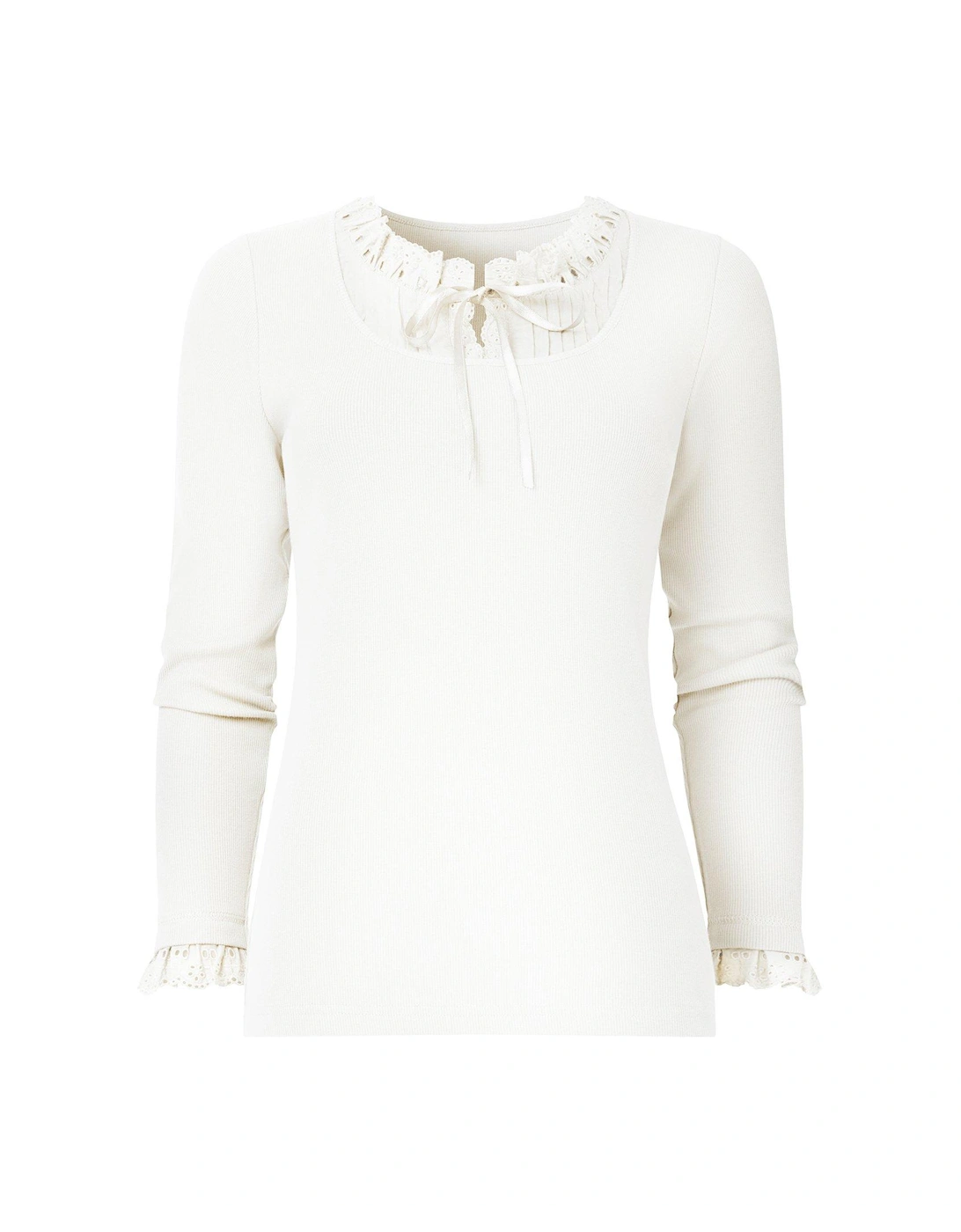 Collar Detail Top - Cream