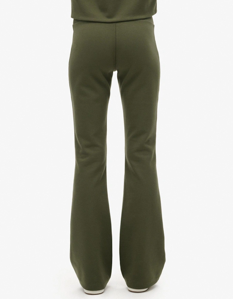 Sport Tech Low Rise Flared Joggers - Khaki