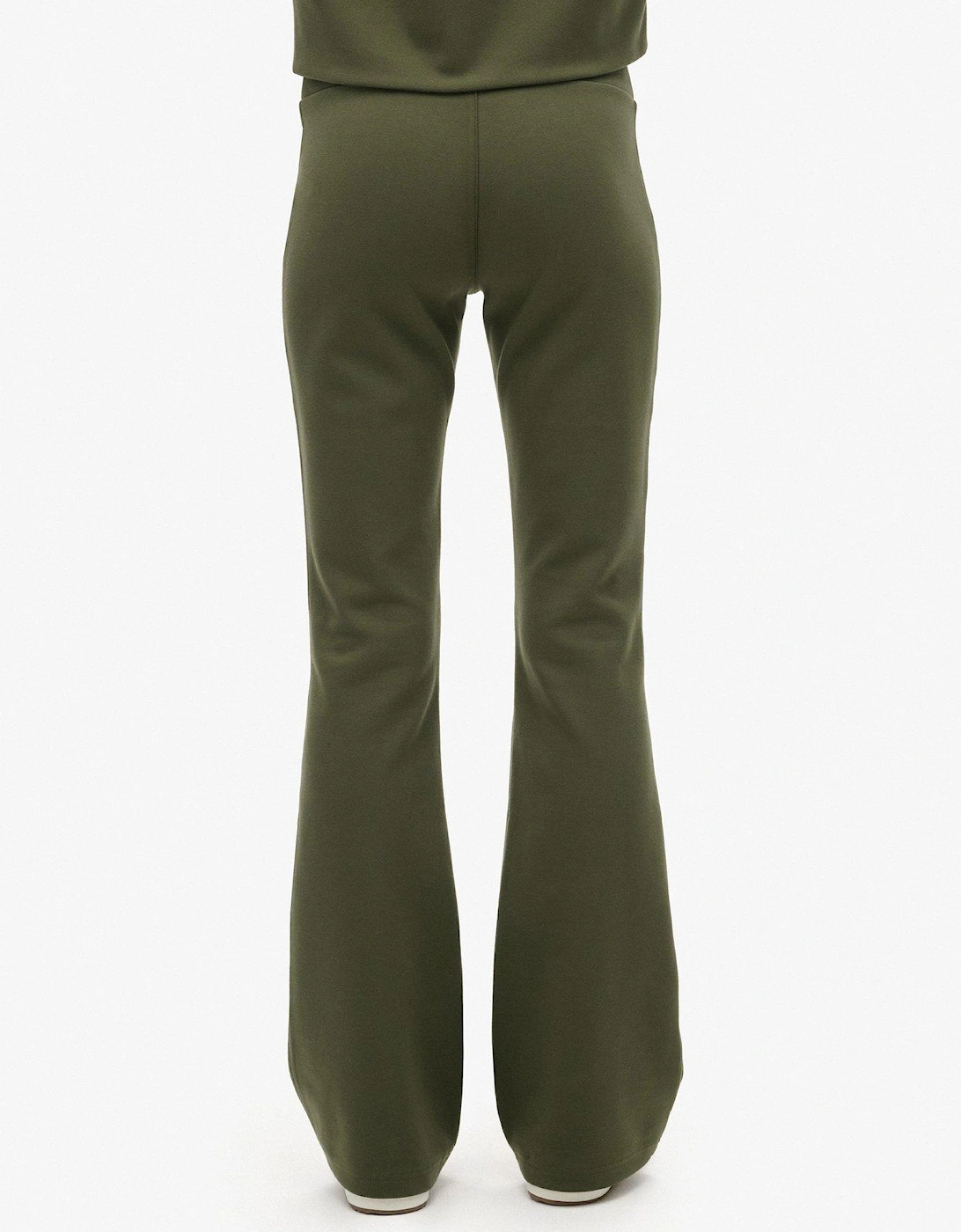 Sport Tech Low Rise Flared Joggers - Khaki