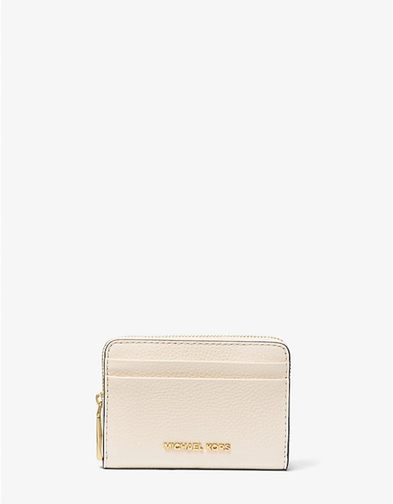 Jet Set Small Pebbled Leather Zip-Around Card Case