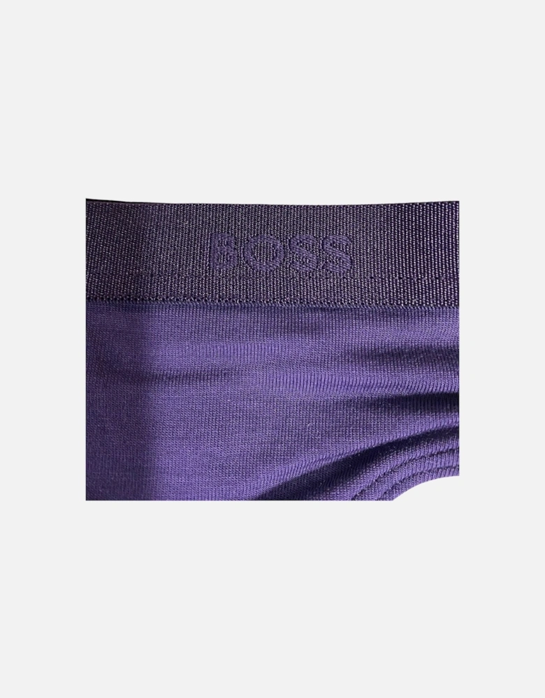 CI Logo Waistband Thong, Dark Purple