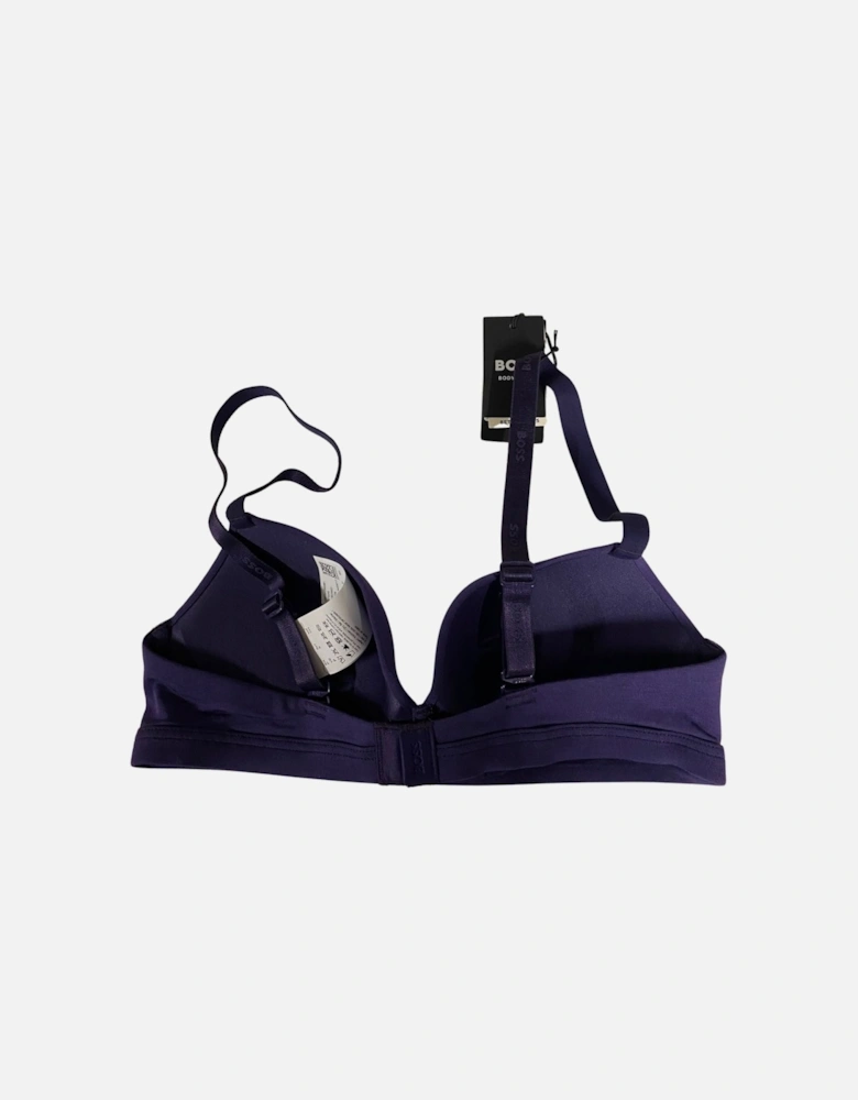 CI Logo Padded Triangle Bra, Dark Purple