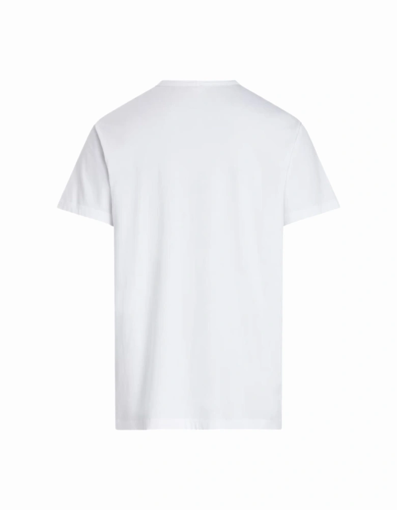 Gold Logo Embroidery T-Shirt, White