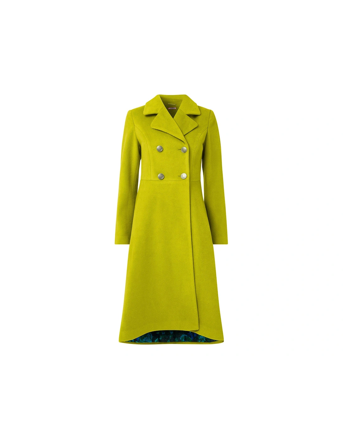 Lime Double Breasted Maxi Coat