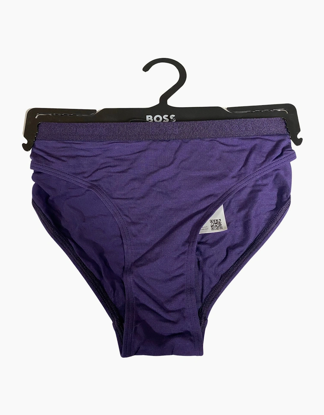 Hugo Boss Women's Dark/Purple Ci Logo Waistband Brief, - Size: 8