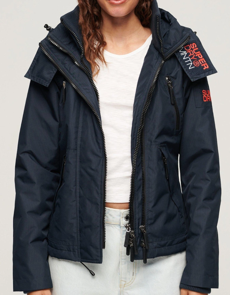 Hooded Mountain Windbreaker Jacket - Navy