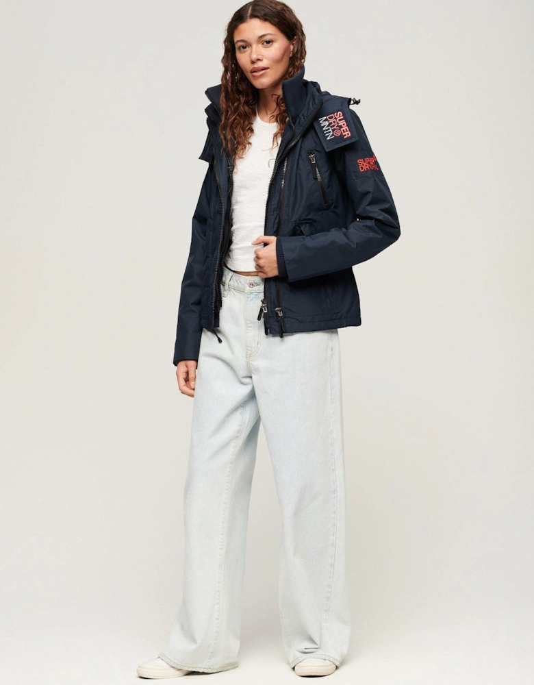 Hooded Mountain Windbreaker Jacket - Navy