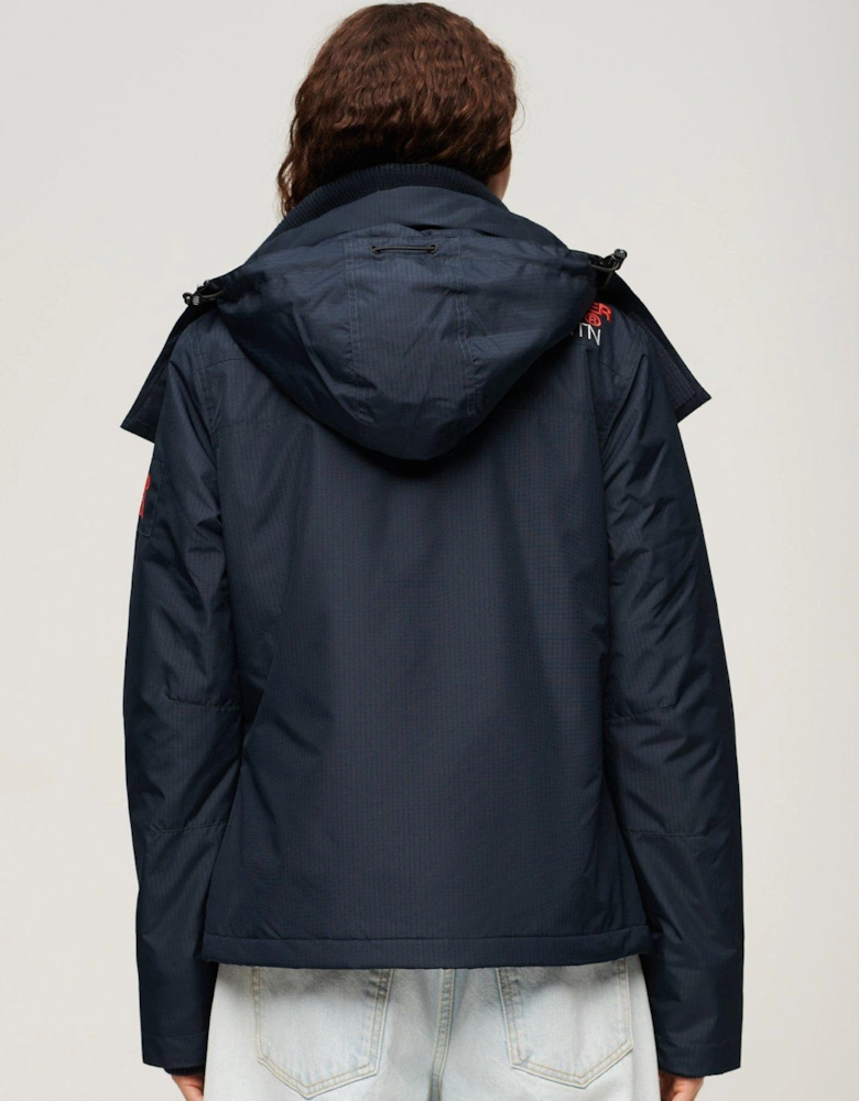 Hooded Mountain Windbreaker Jacket - Navy