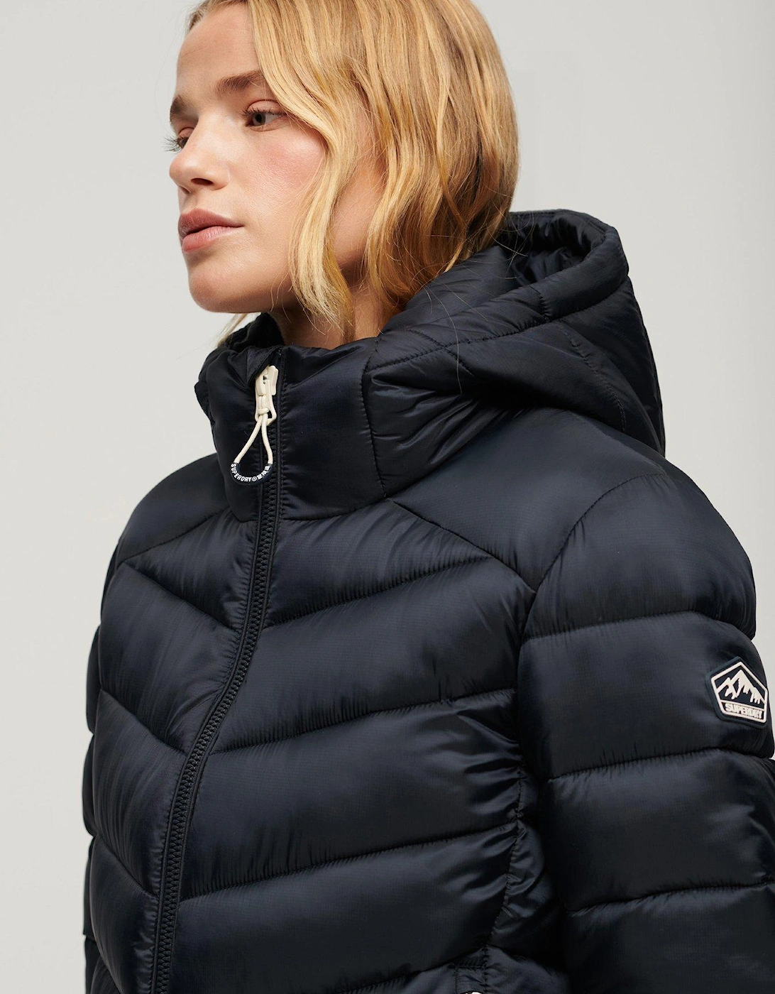 Hooded Fuji Padded Jacket - Navy