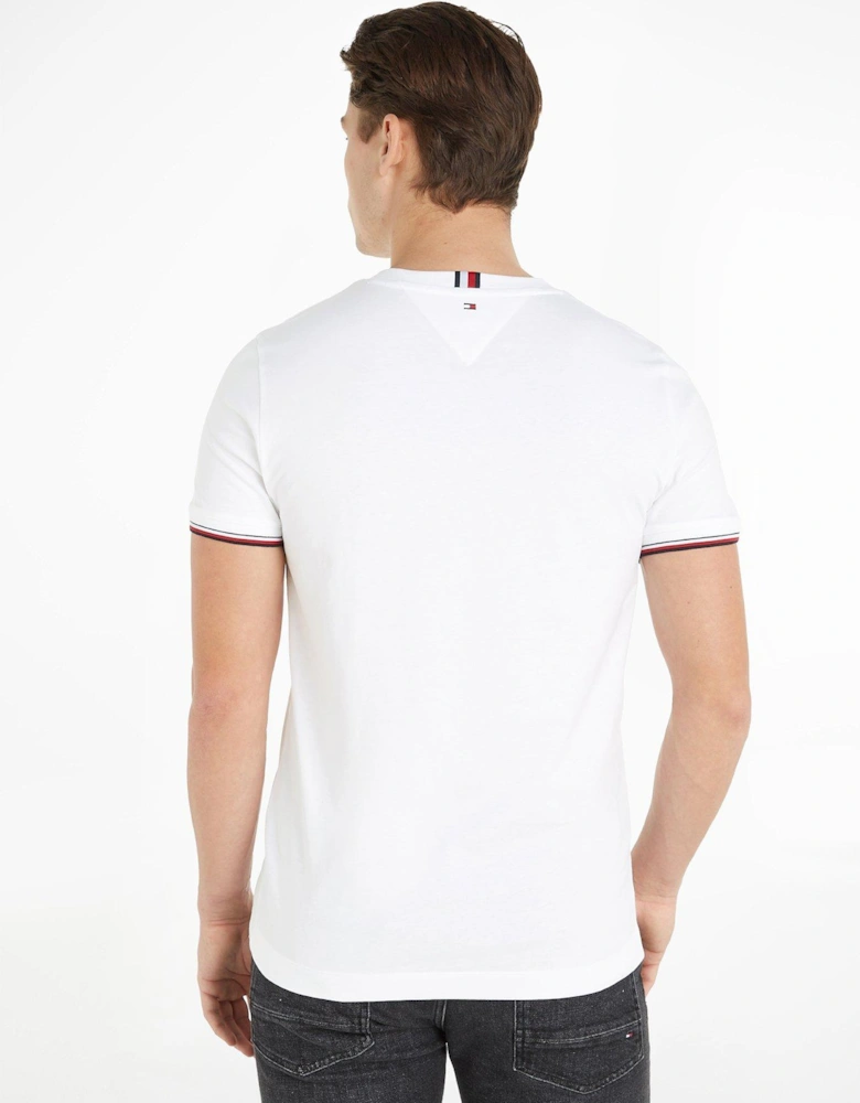 Logo Tipped T-Shirt - White