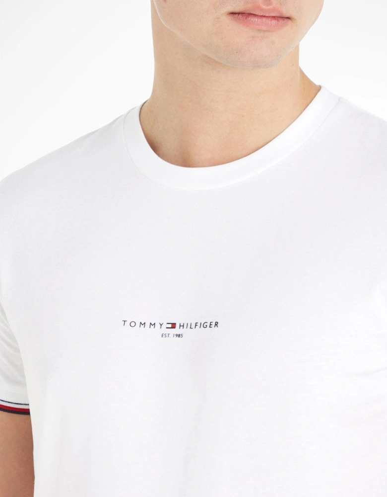 Logo Tipped T-Shirt - White