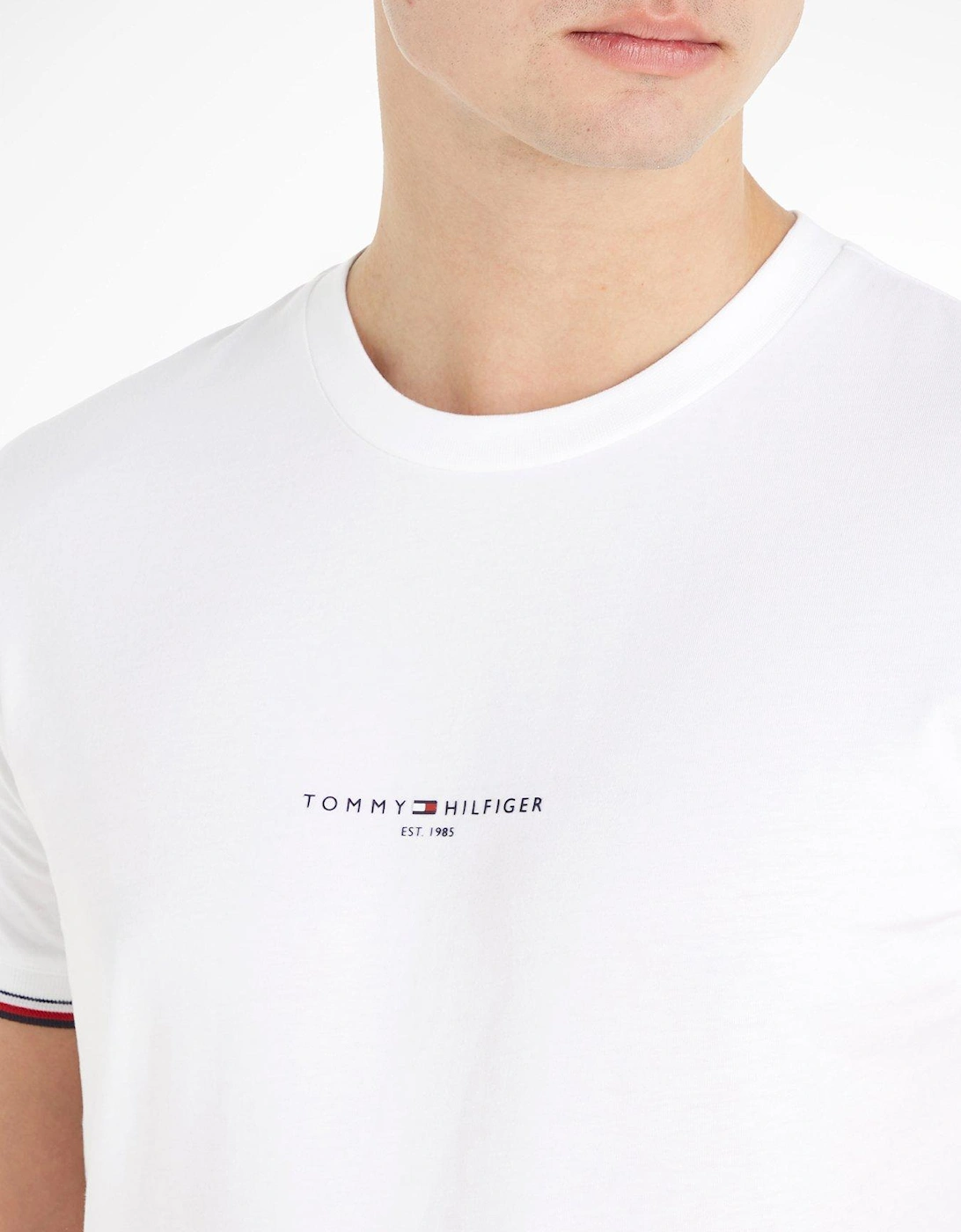 Logo Tipped T-Shirt - White