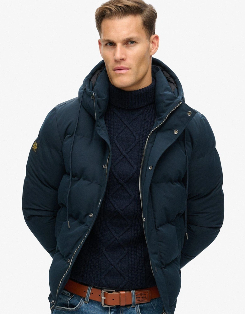 Everest Hooded Padded Coat - Navy