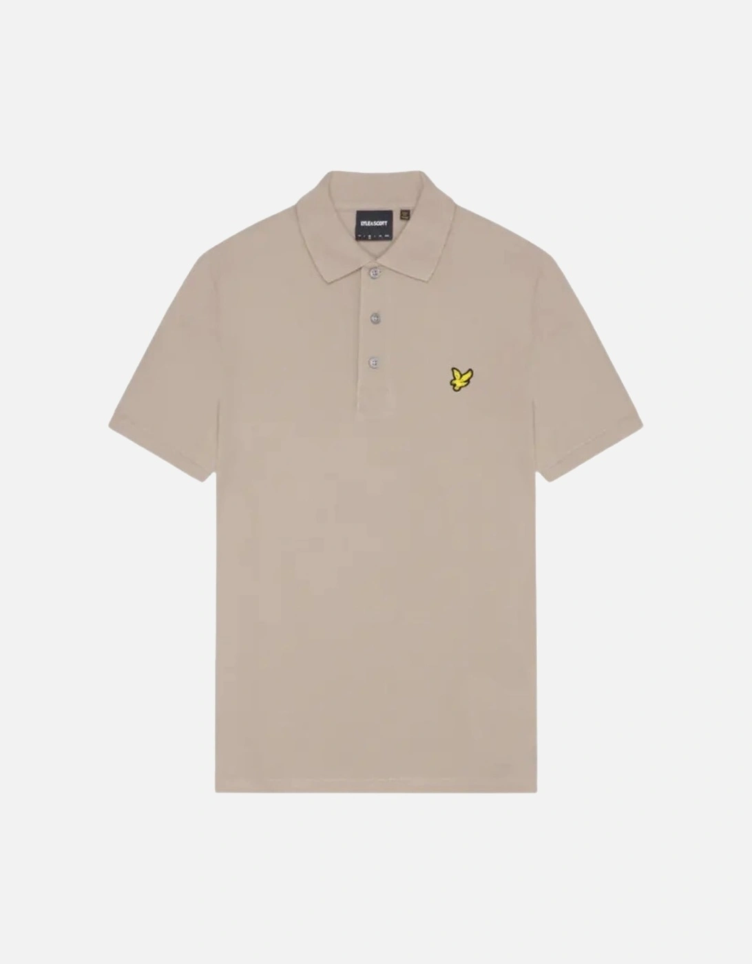 Lyle & Scott Branded Chest Logo Heritage Beige Polo Shirt