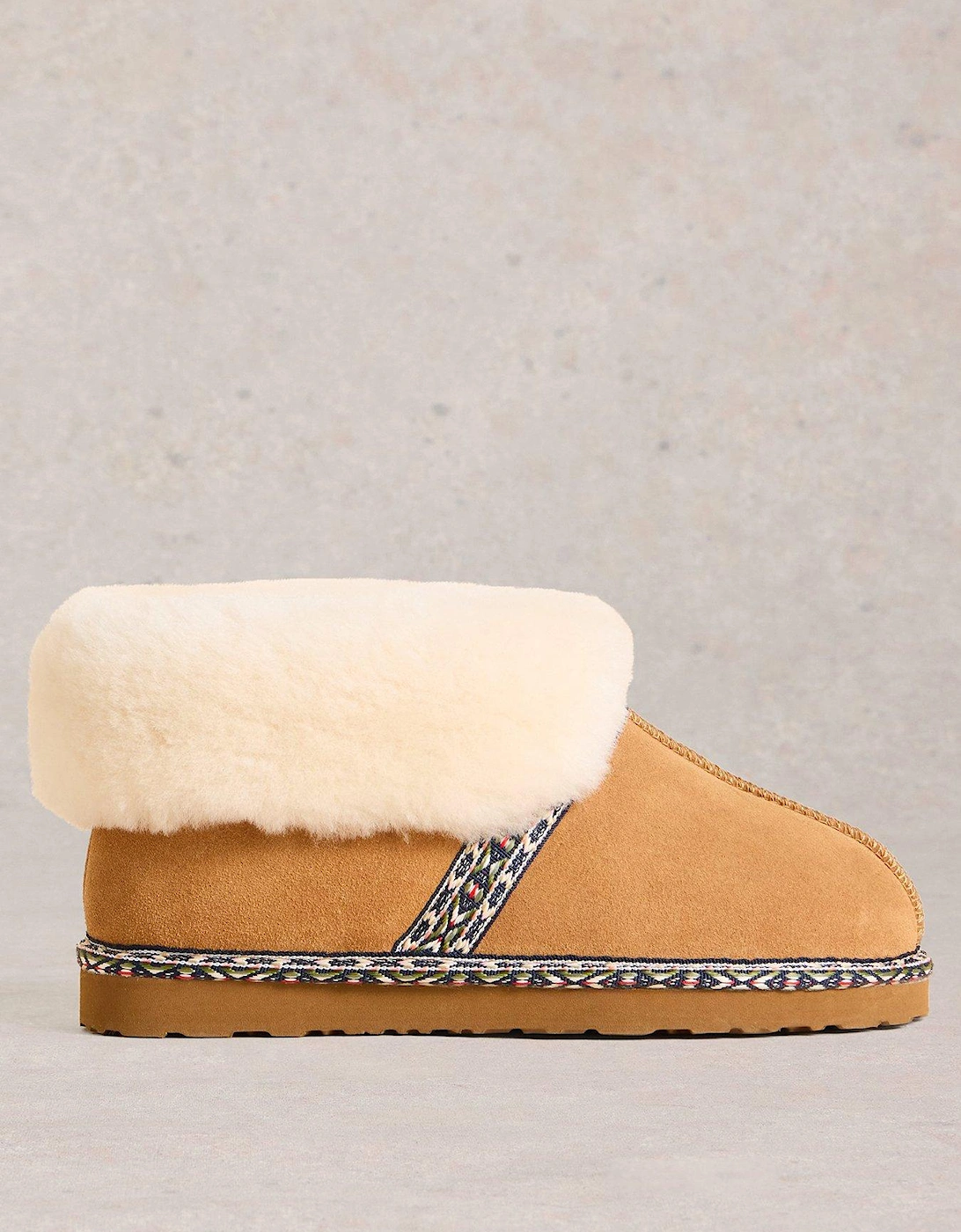 Suede Shearling Slipper Boots - Brown, 2 of 1