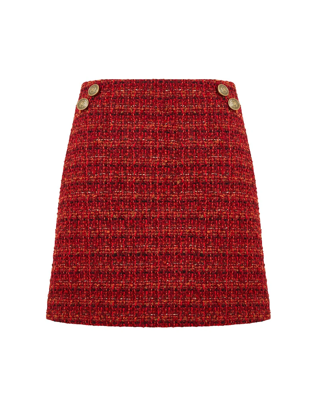 Maya Tweed Mini Skirt - Burnt Orange