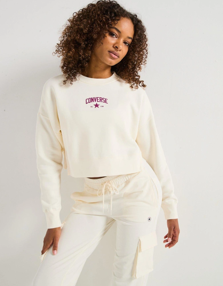 Womens Crew Sweat - White