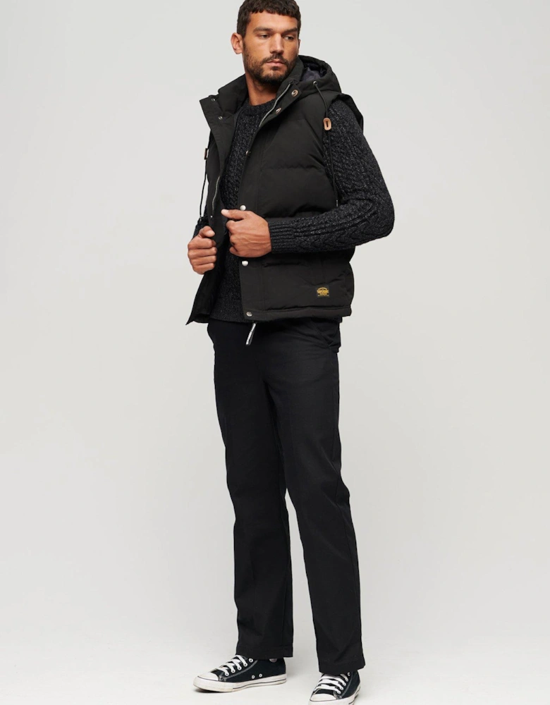 Hooded Everest Padded Gilet - Black