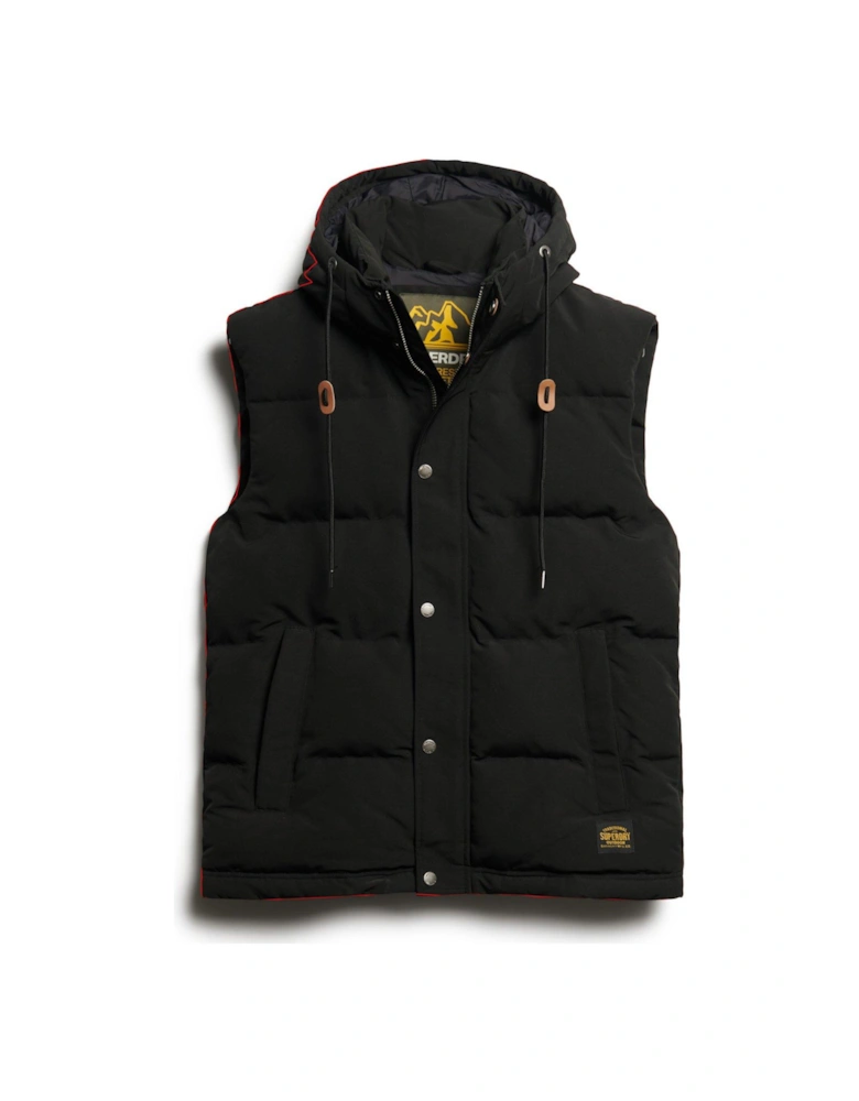 Hooded Everest Padded Gilet - Black