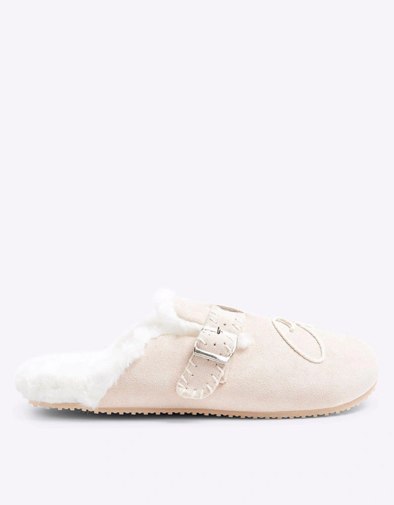 Footbed Mule Slipper - Cream