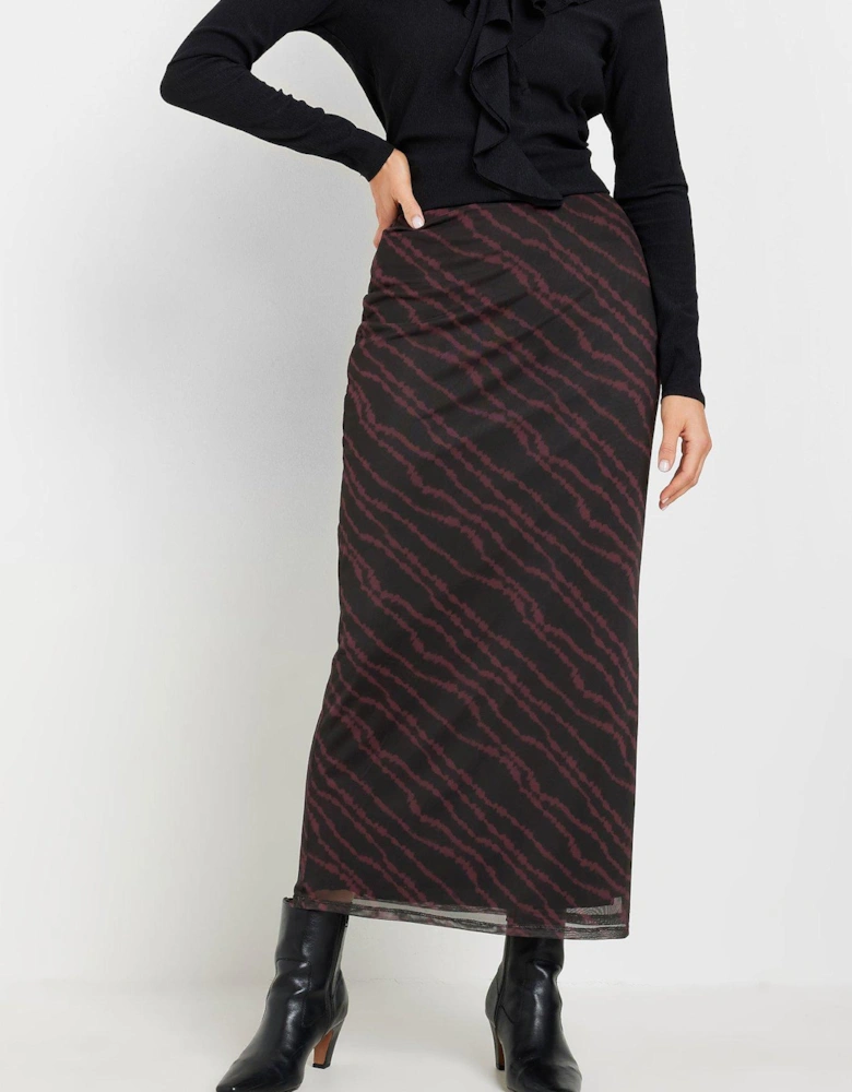 Abstract Mesh Skirt - Black